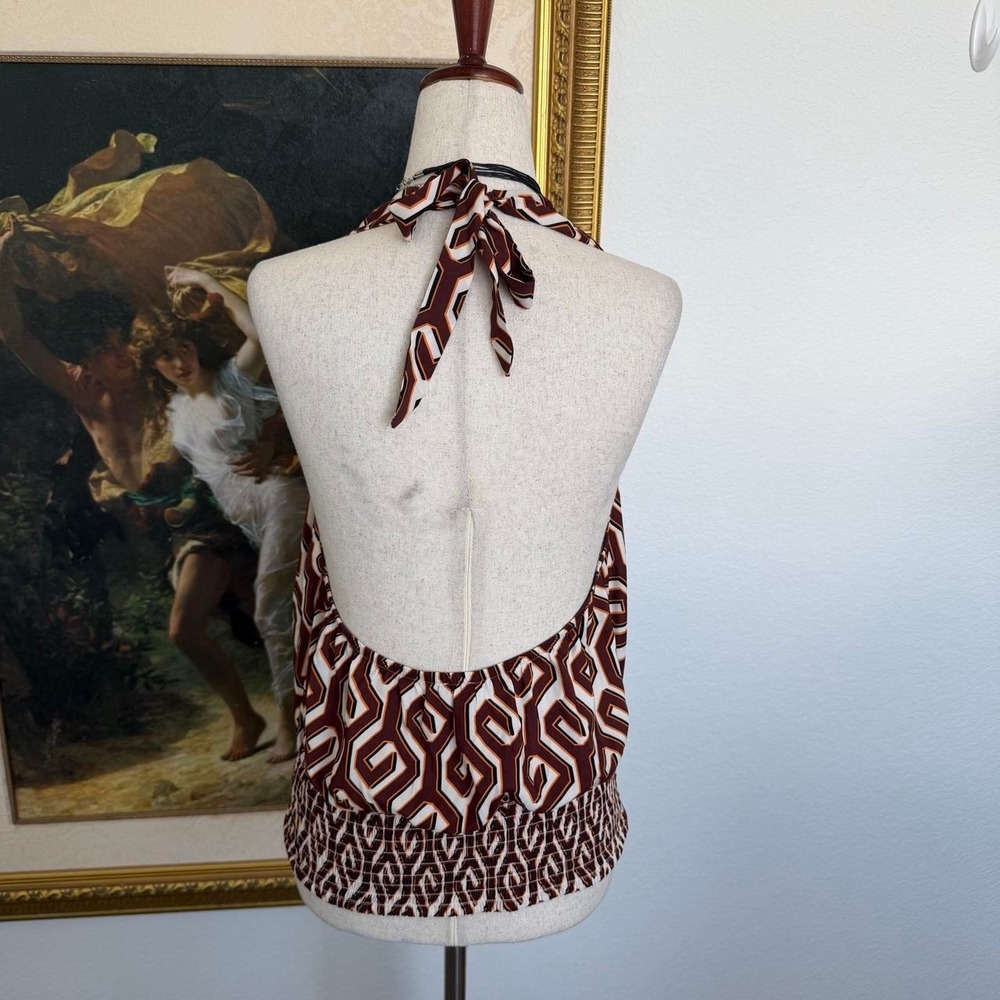 Festival Draped Neck Going Out Halter Top - Picture 3 of 4